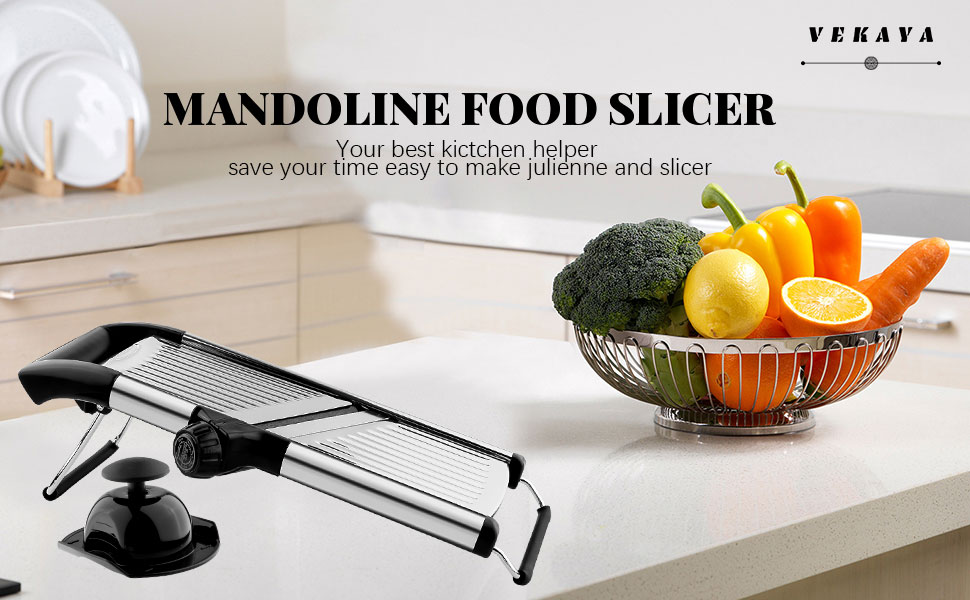 Мандоліна для нарізки овочів, овочевий слайсер, нарізчик картоплі, слайсер для кухні з нержавіючої сталі, набір для нарізки овочів, цибулі, помідорів, Julienne, захисні рукавички