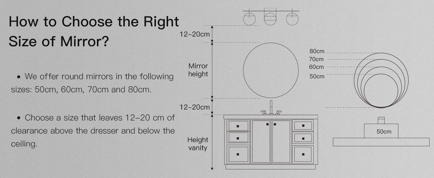 Дзеркало для ванної кімнати Habison з підсвічуванням 70x70 см LED, з годинником, сенсорним вимикачем, регулюванням яскравості, протизапобіжним покриттям, 3-кратним збільшенням, Bluetooth