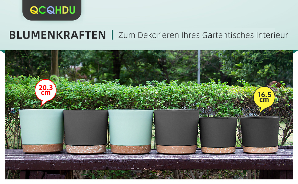 Набір горщиків для квітів QCQHDU 2 шт, 25.4 см, з дренажними отворами та знімним дном, підставки сучасного дизайну для дому та саду (світло-сірий)