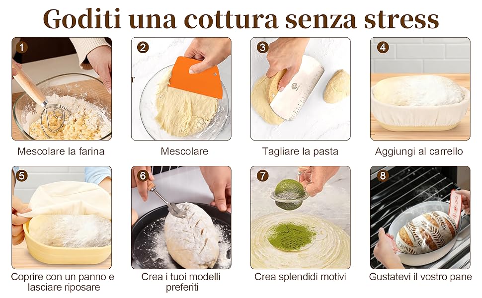 Набір для закваски хліба: 31 корзинка для бродіння, корзинки з силікону, форма для хліба, ніж для хліба, льняна тканина, сумка, скребок для тіста та щітка для початківців та досвідчених