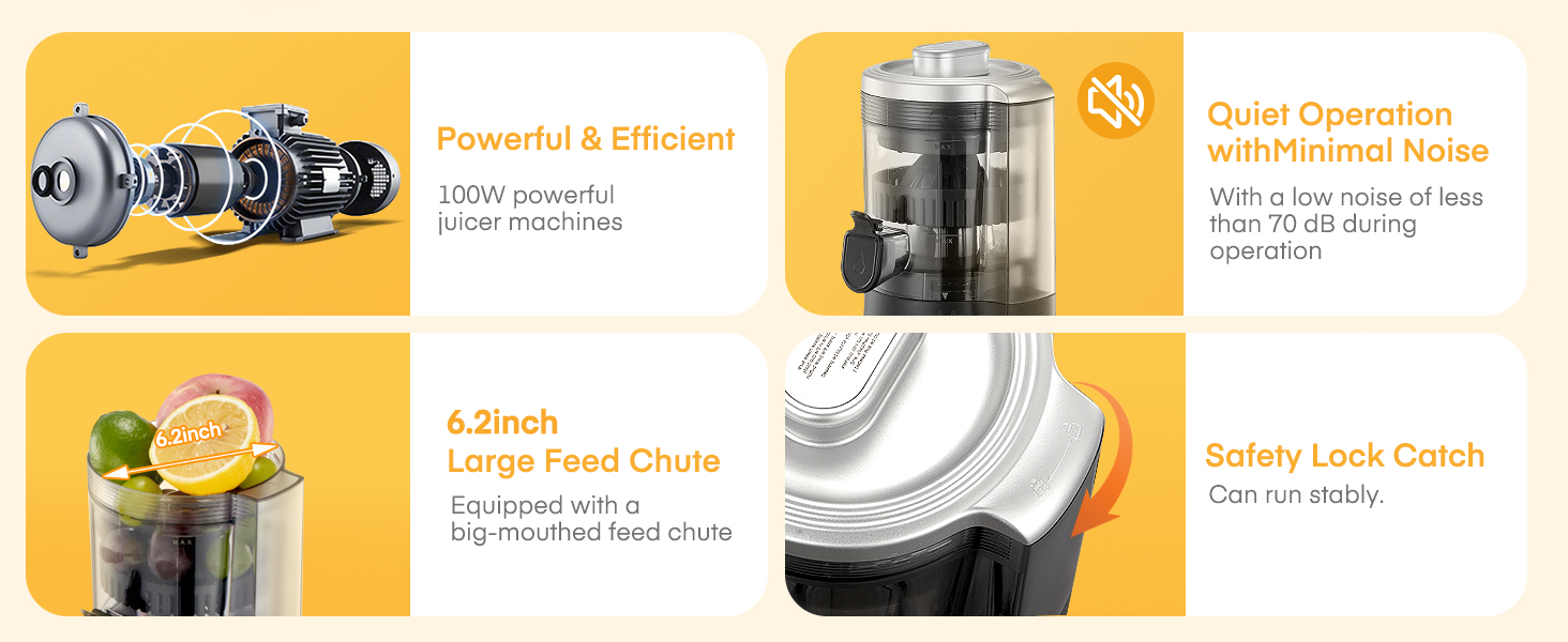 Електрична прес для цитрусових FOHERE, автоматична соковичавниця для апельсинів, грейпфрутів, лимонів, з потужним мотором 100W, без BPA, 2 конуси для різних фруктів, чорний