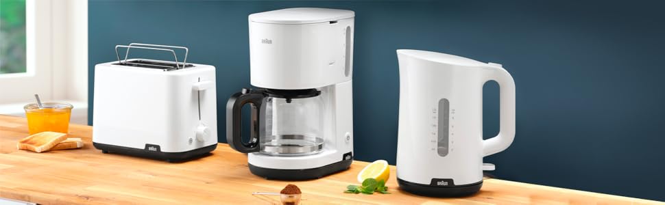Тостер Braun Breakfast 1 HT1010WH Білий: 2 слоти, 8 режимів, підігрів булок, пластик, 900 Вт