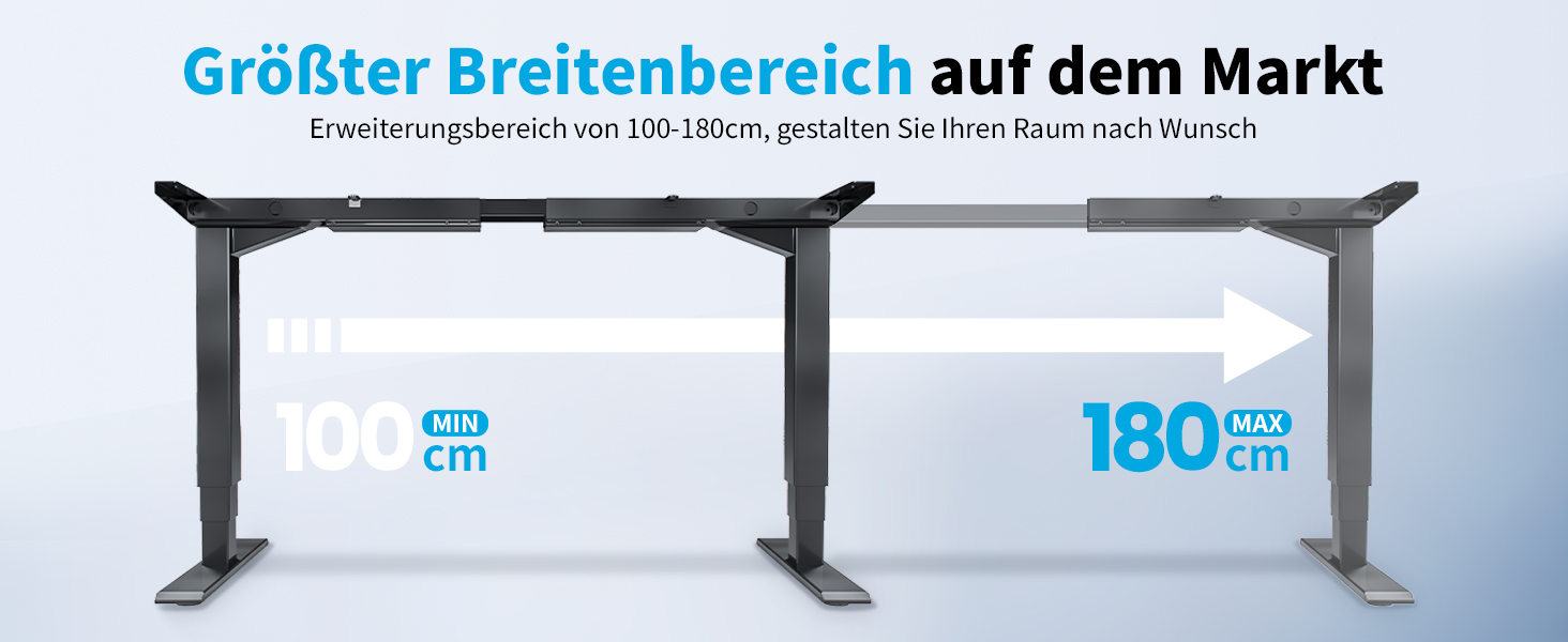 Електричний стіл MAIDeSITe T2 Pro Plus (Чорний) з регулюванням висоти, 2 мотори, 4 пам'яті, нагадування про зміну положення