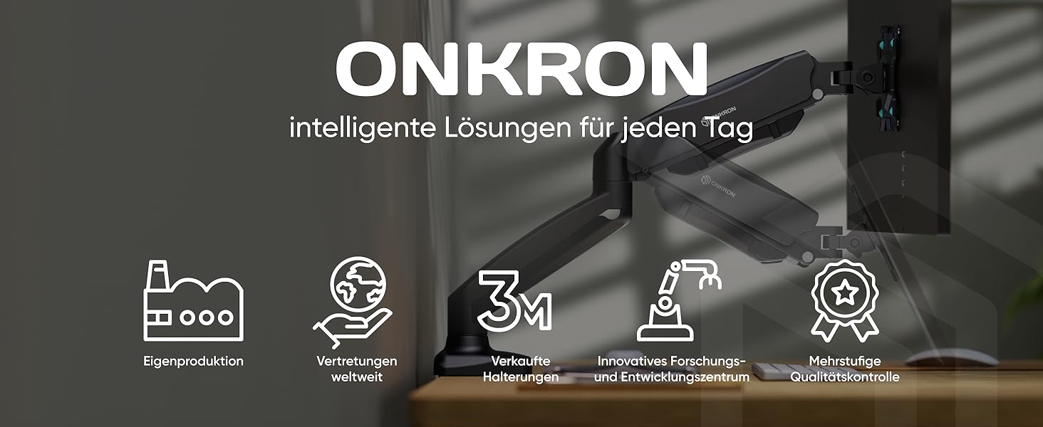 Кріплення для монітора ONKRON G80-B/G80T-B: регульована підставка для монітора 13-32