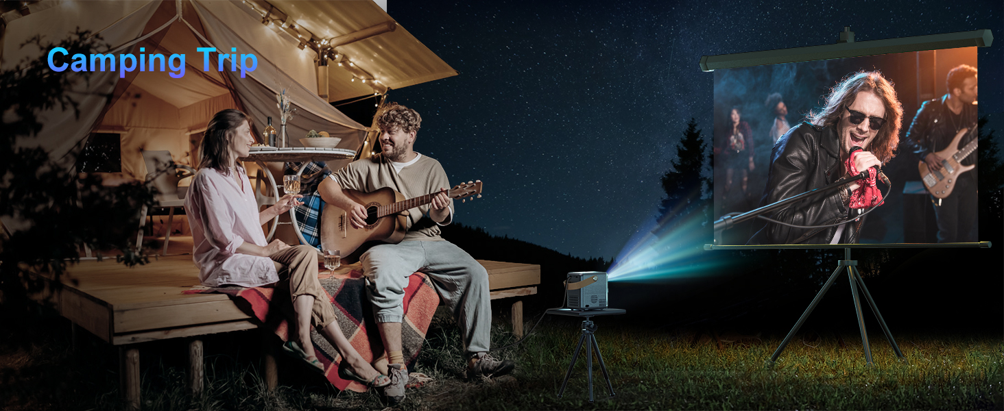 Mini-проектор WiMiUS 18000 Люмен з Wi-Fi та Bluetooth, 1080P Full-HD, для домашнього кінотеатру, сумісний з iOS/Android/Laptop/USB/PS5/AV, чорний