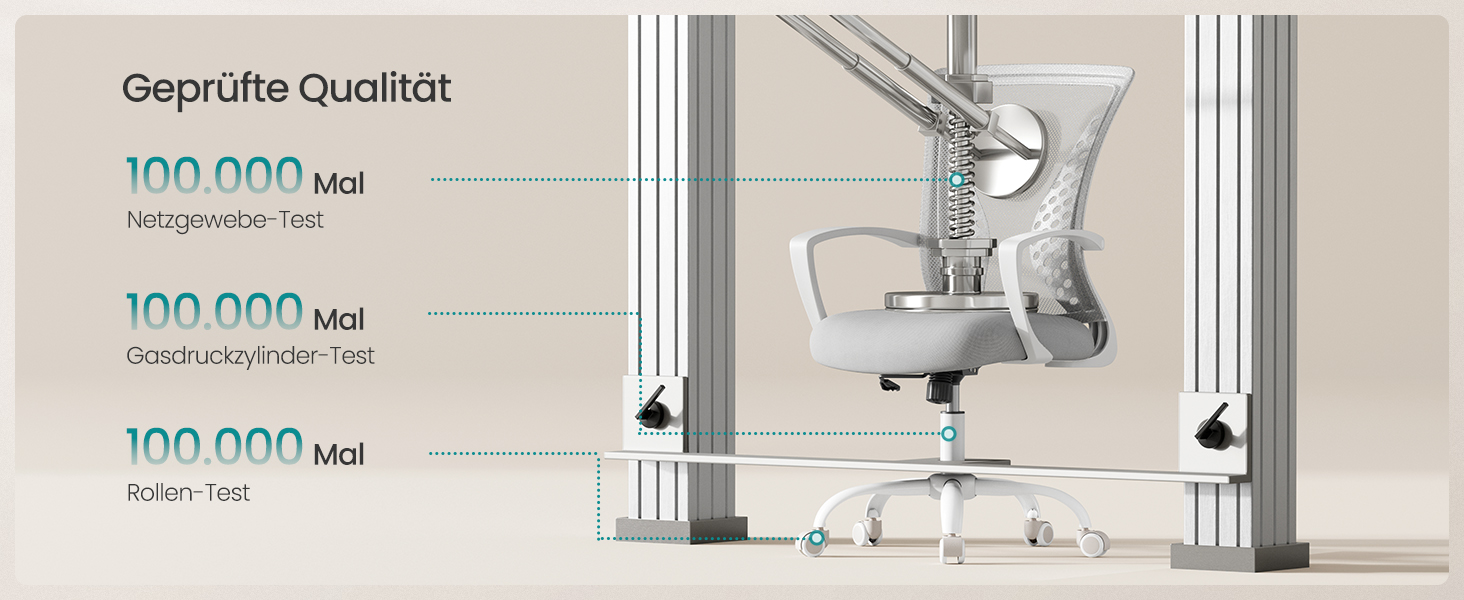 Офісне крісло SONGMICS ергономічне сітчасте, стілець для комп'ютера з регулюванням висоти та функцією гойдання, дихаюча оббивка, до 120 кг, сіро-голубий (OBN022GD01)