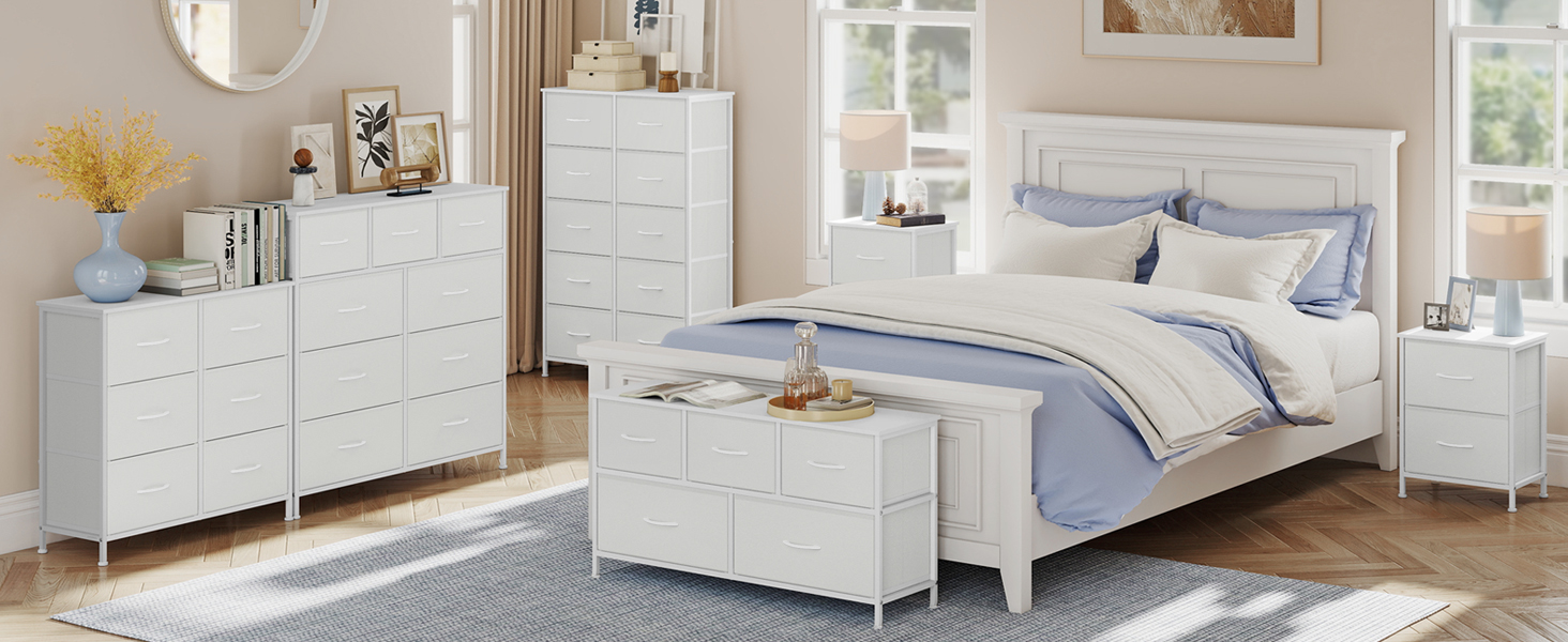 SONGMICS Комод з 2 висувними ящиками, тумбочка, шафка для зберігання, сталь, МДФ, флізелін, для спальні, прихожей, вітальні, чорний, LGS32BH03