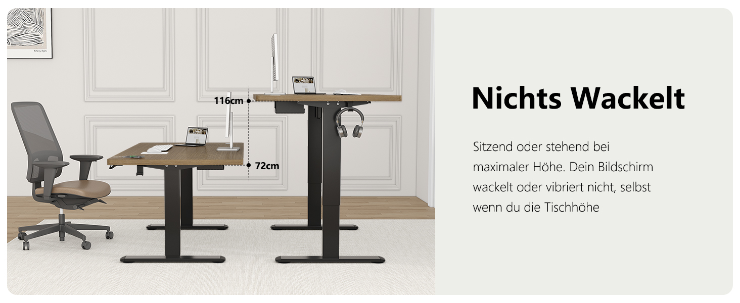 Регульований стіл Flamaker: електричний, з пам'яттю, для офісу, 180x80 см, колір горіх