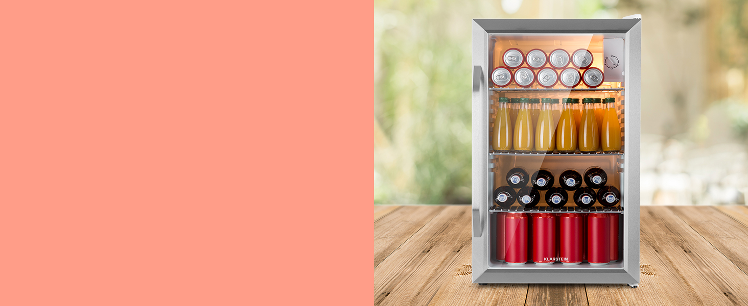 Klarstein Getränkekühlschrank: компактний міні-холодильник для напоїв (80 л, срібно-білий)