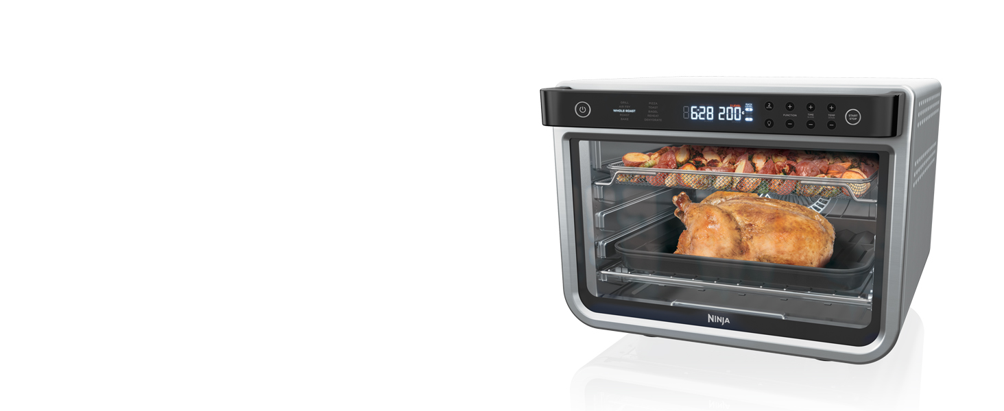 Ninja Foodi Міні-піч 8-в-1 SP101EU: Air Fry, Гриль, Випічка, та інше. Срібно-чорний колір