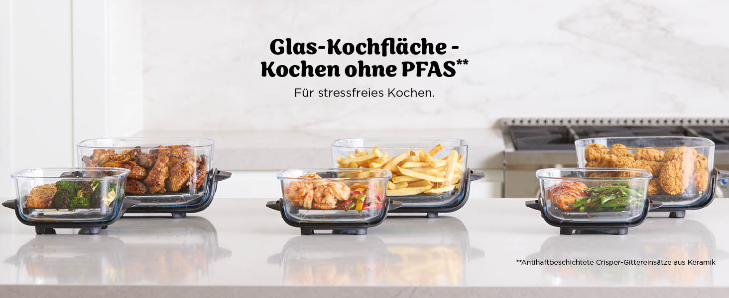 Ninja CRISPi Airfryer – фритюрниця-конвекційна піч, 3.8 л, 4-в-1, 1700 Вт, Stone Gold FN101EUSTGD