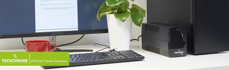 Tecnoware Mini UPS ERA Plus DC: ДБЖ для WiFi/Відеоспостереження, Powerbank 5200mAh, захист від стрибків напруги та відключень до 240 хв (PC/MODEM/VIDEO)