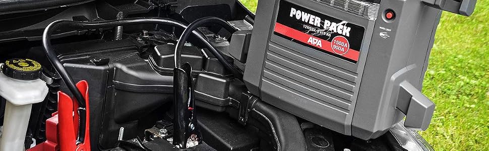 Пусковий пристрій APA 16524 Power Pack 12/24V, бустер для авто 900A, літій-іонний акумулятор, сірий
