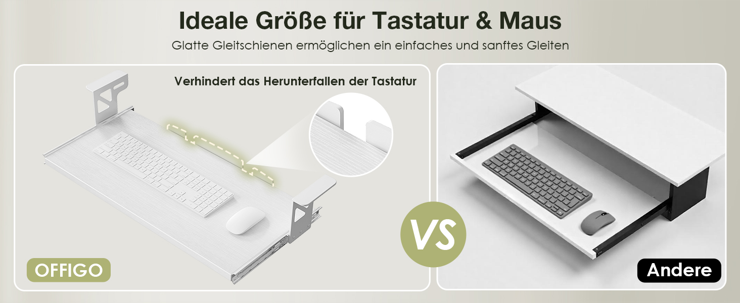 Електричний регульований стіл OffiGo 100x50 см з підставкою для клавіатури, 3 функції пам'яті, білий | Стіл для роботи та навчання