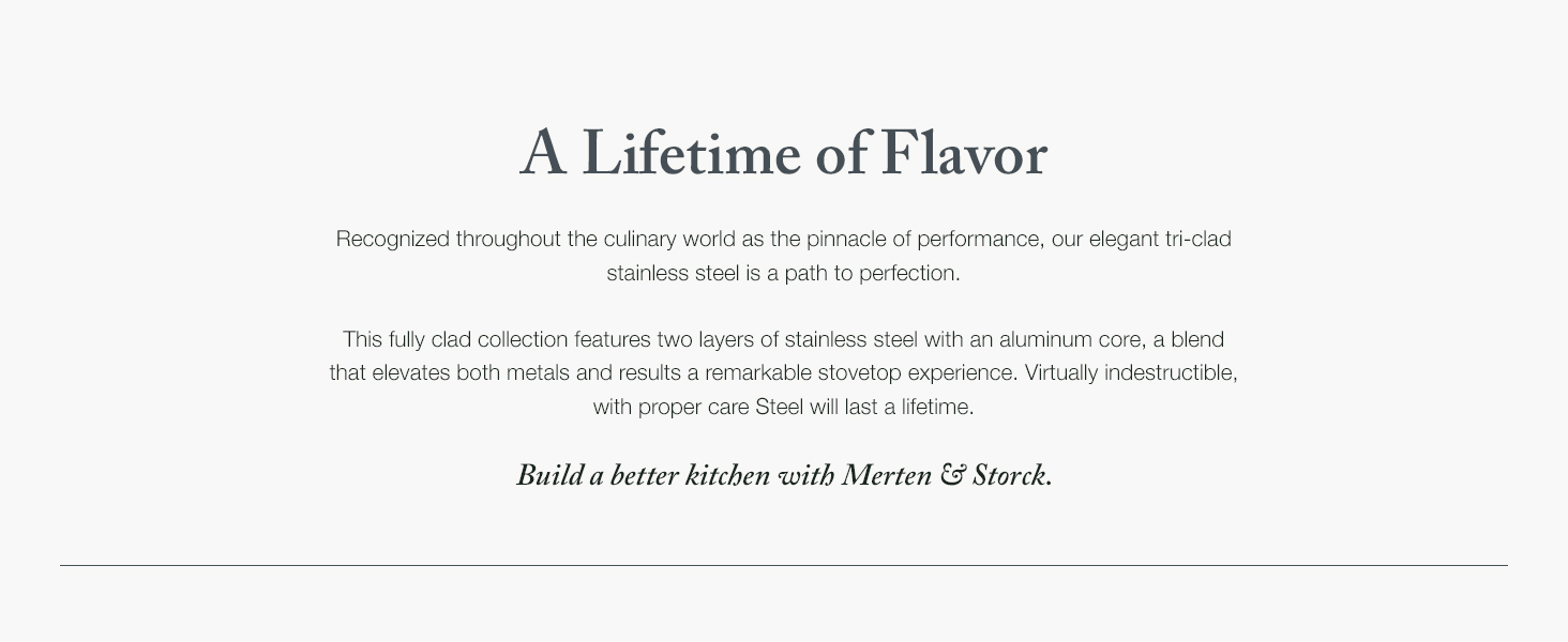 Набір посуду Merten & Storck Tri-Ply 8-Piece Cookware Set, нержавіюча сталь, індукційне дно, склокришки, придатний для духовки та посудомийної машини, сріблястий