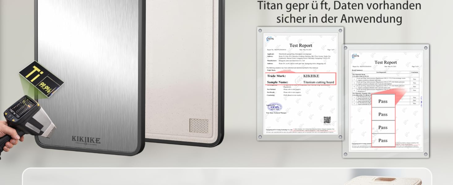 Обробна дошка Titan двостороння з чистого титану 39x28 см для кухні - антиковзка, безпечна для харчових продуктів, міцна та легка у догляді