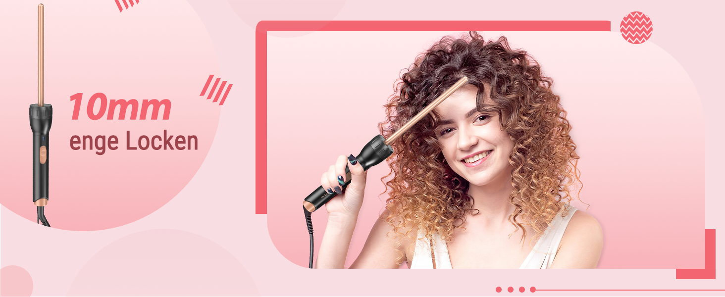 Набір для завивки та випрямлення волосся BESTOPE MIX 5-в-1 з 5 насадками, 10-32 мм, швидкий нагрів, регульована температура (золотий)