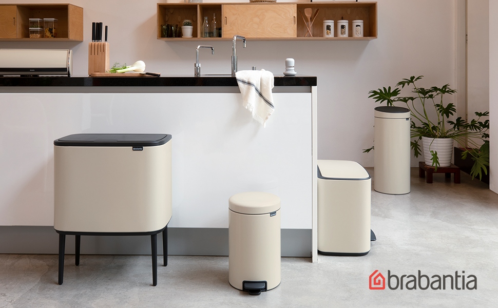 Контейнер для хліба Brabantia Rollbrotkasten з матової сталі, великий, Soft Beige
