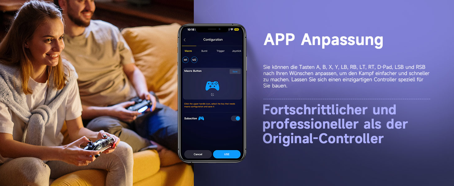 Контролер EasySMX X10 для ПК з датчиками Hall, Bluetooth, механічні кнопки, без дрифту, сумісний з PC/Switch/Steam (Сірий/Фіолетовий)