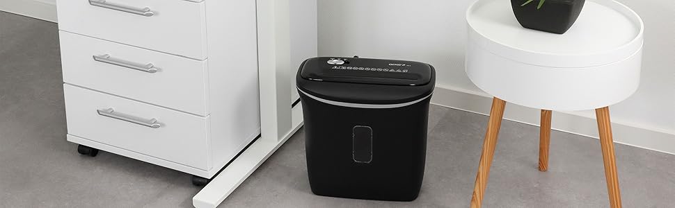 Шредер Genie 480X: знищувач документів, 8 листів, P-4, автоматичний, 12л, захист від перегріву