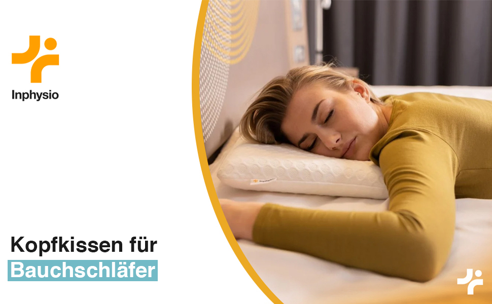 Дитяча подушка Inphysio з memory foam - бамбукова тканина, гіпоалергенна - для комфортного сну - ергономічна подушка для шиї - 50 x 30 x 5,5 см (перлова)