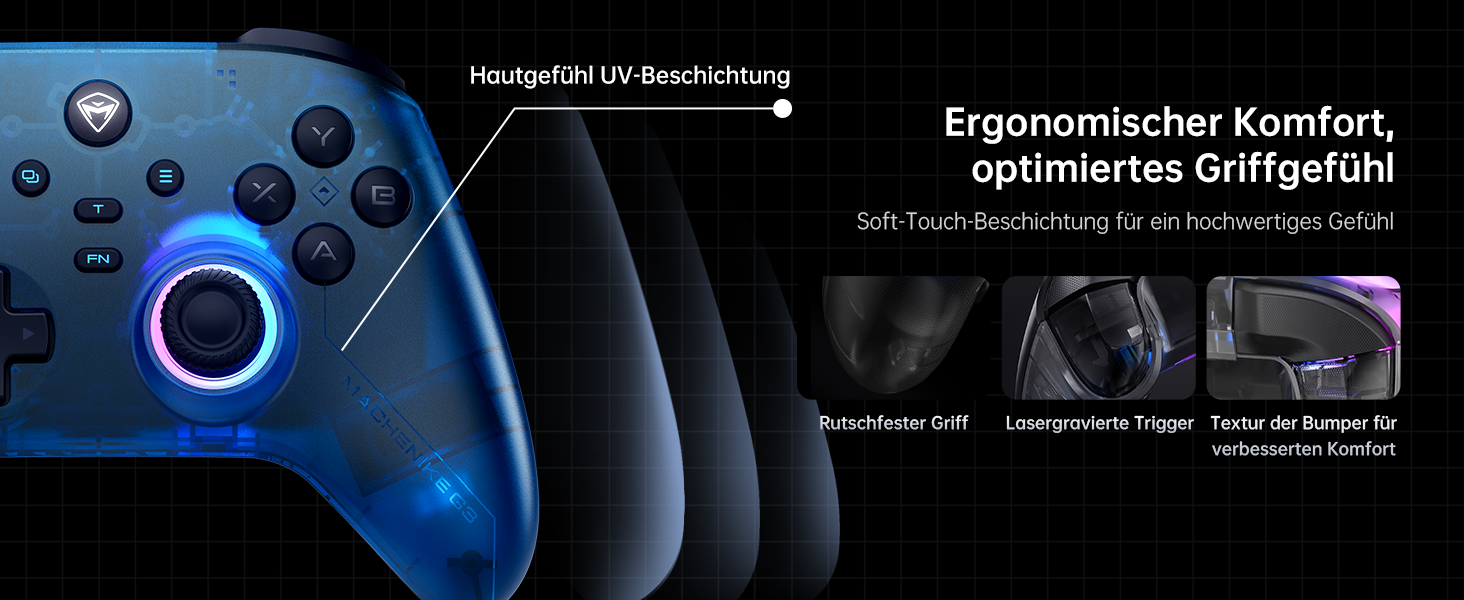 Геймпад Machenike G3V2 для PC, Switch, iOS, Android: бездротовий контролер з RGB-підсвічуванням та програмованими кнопками