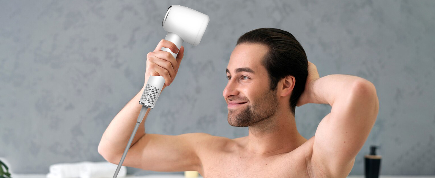 Мультистайлер для волосся 7 в 1 UKLISS Hairstyler Pro: фен, автоматична плойка, кругла щітка та випрямляч для професійного стайлінгу, білий