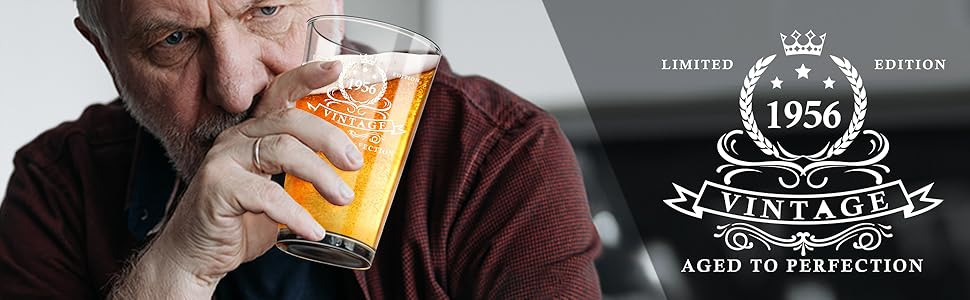 Пивний келих LIGHTEN LIFE 450 мл в дерев'яній подарунковій коробці, 1966 рік народження - ідеальний подарунок для чоловіка, тата, чоловіка на 60 років