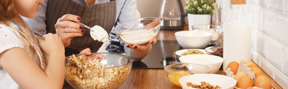 Ручний міксер Sonifer 500W з нержавіючої сталі, 5 швидкостей + турбо, 2 гачки для тіста, 2 вінчики, миється в посудомийній машині