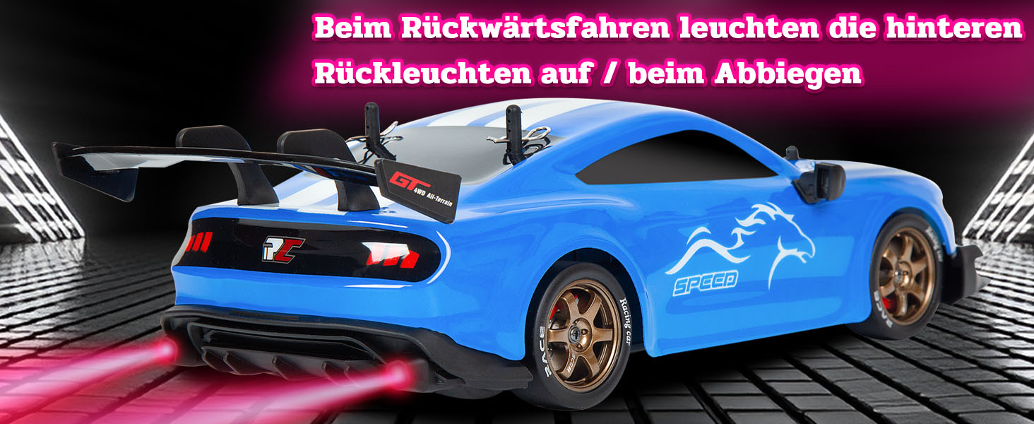 RC Автомобіль для дрифту 1:14 4WD, радіокерування, синій - іграшка для дітей та дорослих