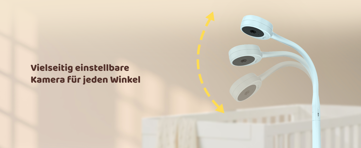 Відеоняня NETVUE Blau: дитяча IP-камера 1080P з кріпленням 4-в-1, двостороннім аудіо, датчиком руху, моніторингом температури та аналізом сну