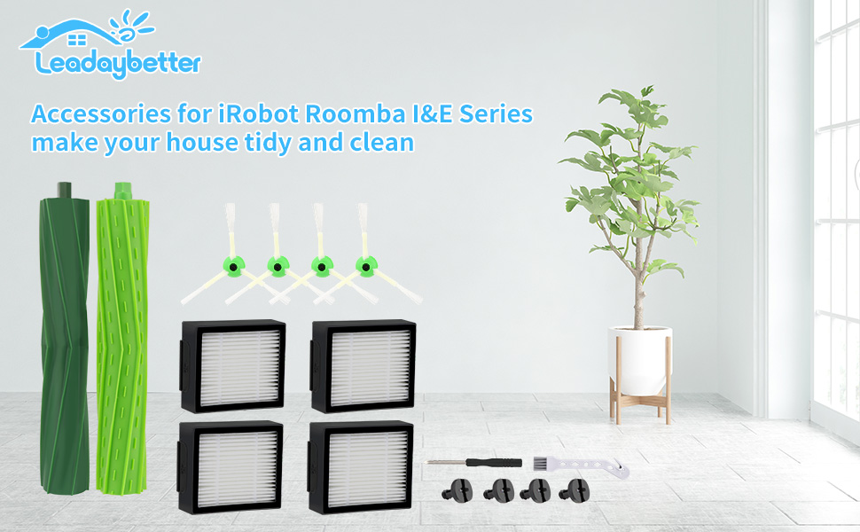 Запасні частини для щіток Leadaybetter для iRobot Roomba серії E & I i7 i7 i3 i3 i4 i4 i6 i6 i8 i8 j7 J7 / Плюс Заміна E5 E6 E7