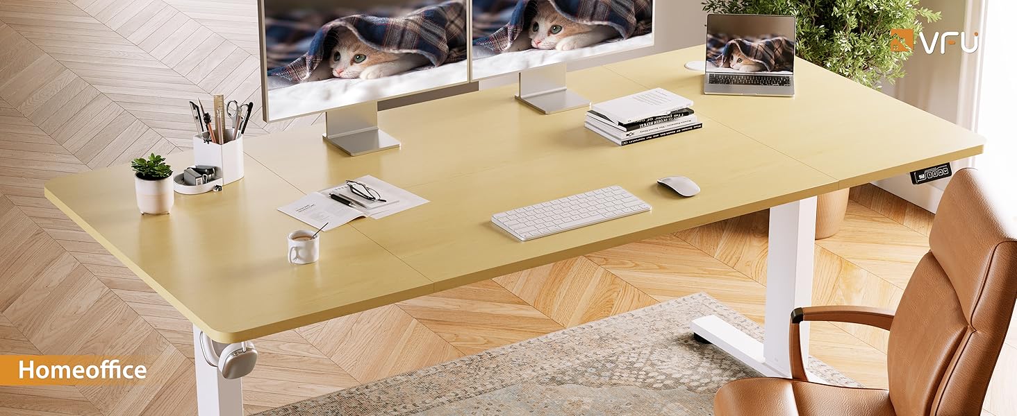 Регульований стіл за висотою з USB-C, електричний стіл з пам'яттю, стоячий стіл, комп'ютерний стіл для офісу, білий Pro, 180 x 80 см