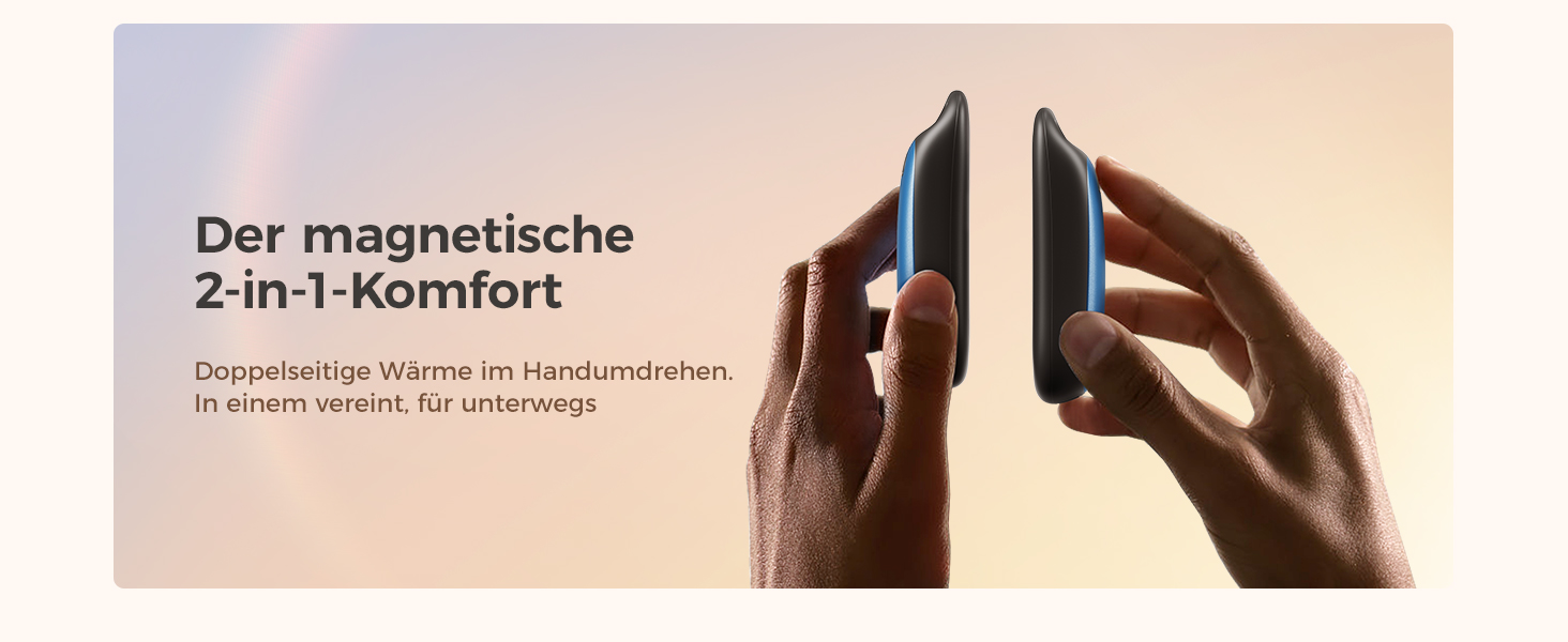 Електричні грілки для рук OCOOPA, 2 шт., водонепроникні (IP45), ергономічні, 18 годин тепла, портативні, для активного відпочинку, гольфу, кемпінгу, морської синьої