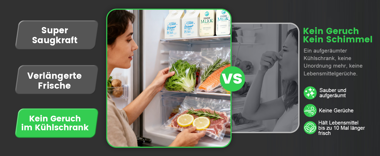 Вакууматор Raycial 7 в 1, вакуумний пакувальник для продуктів 145 Вт, пристрій для запаювання пакетів з набором мішків та шлангом, чорно-сріблястий