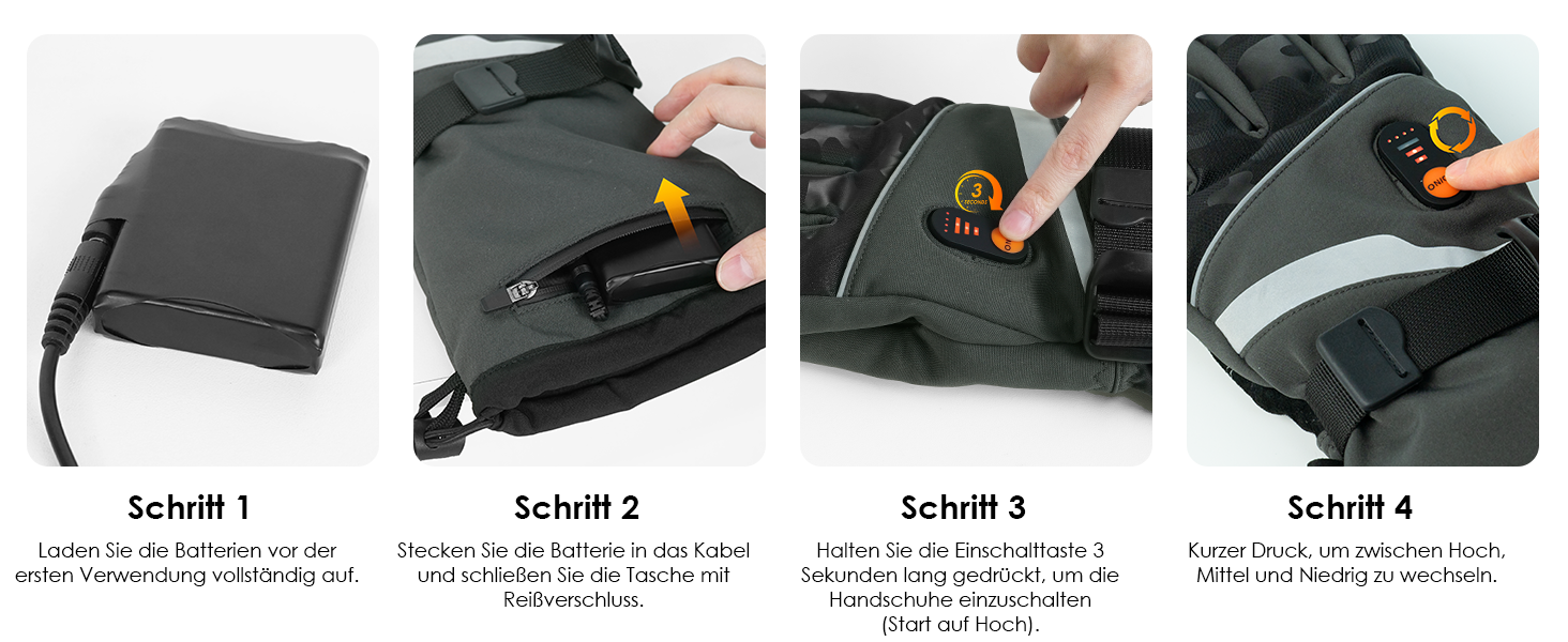 Обогріваючі рукавички Minthouz W11 для чоловіків та жінок, 7.4V, 3 режими нагріву, водонепроникні, з підтримкою сенсорного екрану, для роботи на відкритому повітрі, катання на велосипеді, лижах (XL)