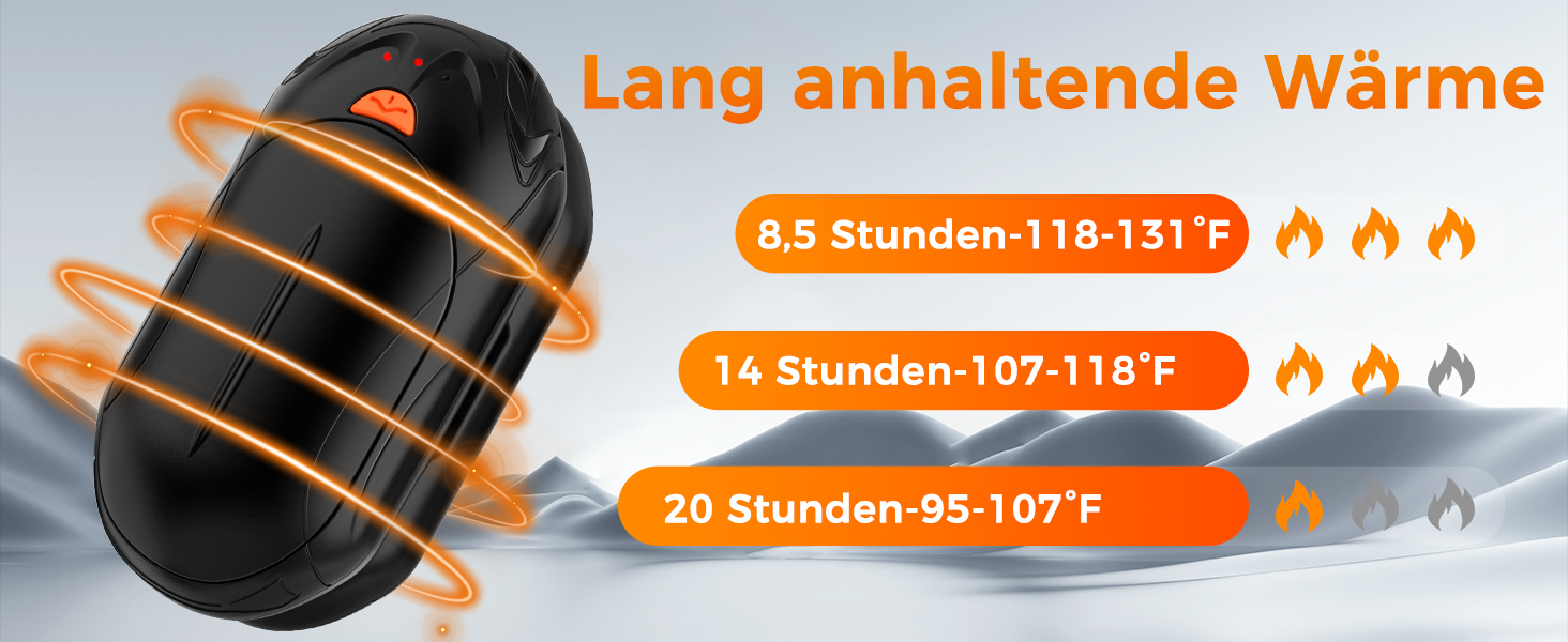 Електричні грілки для рук BOSONER 2 шт. 6000mAh USB, портативні, для чоловіків та жінок, чорні