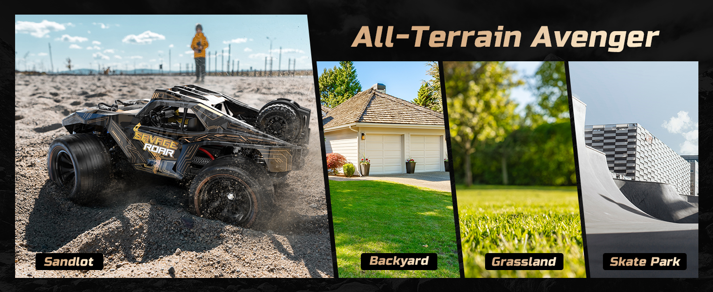 Радіокерований позашляховик DEERC 1:14 40 км/год, RC-трак 4x4 2.4 ГГц з LED-фарами, 2 акумулятори, іграшка для хлопчиків