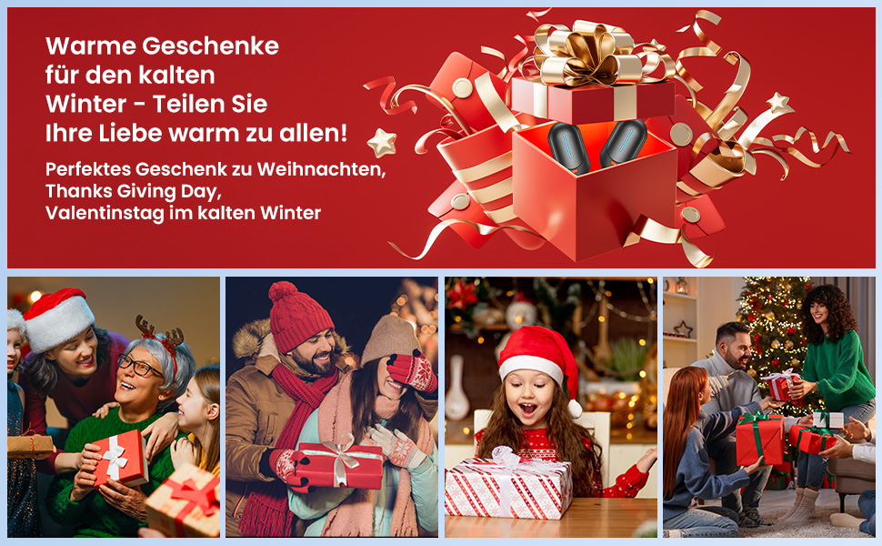 Електричні грілки для рук USB, 2 шт. - багаторазові, 3 режими нагріву, 20 годин роботи, для кемпінгу та активного відпочинку. Чорний колір.