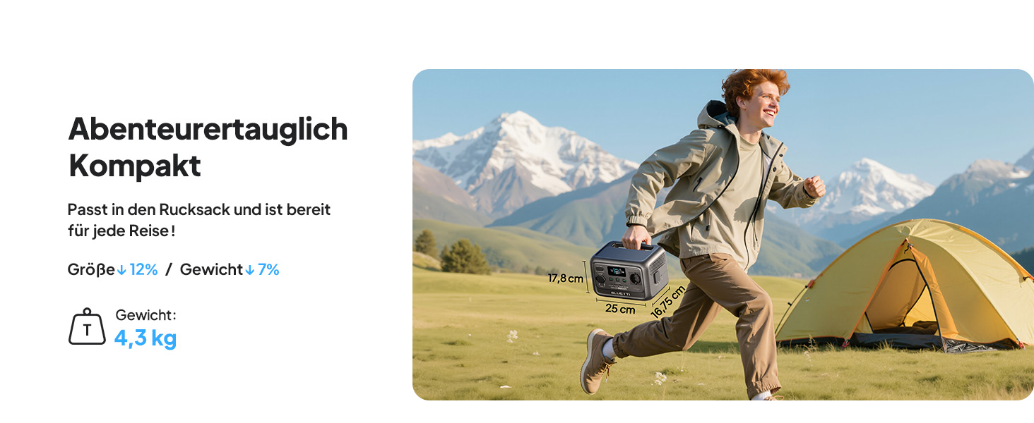 BLUETTI Elite 30 V2: Портативна електростанція 288 Wh, LFP акумулятор, 600W, Power Lifting 1500W, сонячний генератор для кемпінгу та екстрених ситуацій