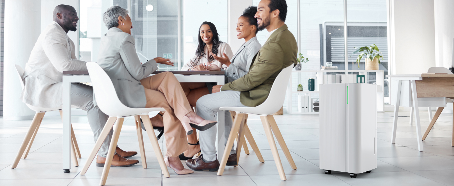 EUHOMY Електричний осушувач повітря для підвалу з відведенням води, тихий та економічний, з автоматичним розморожуванням, таймером, для квартири до 50 м² (12 л/день)