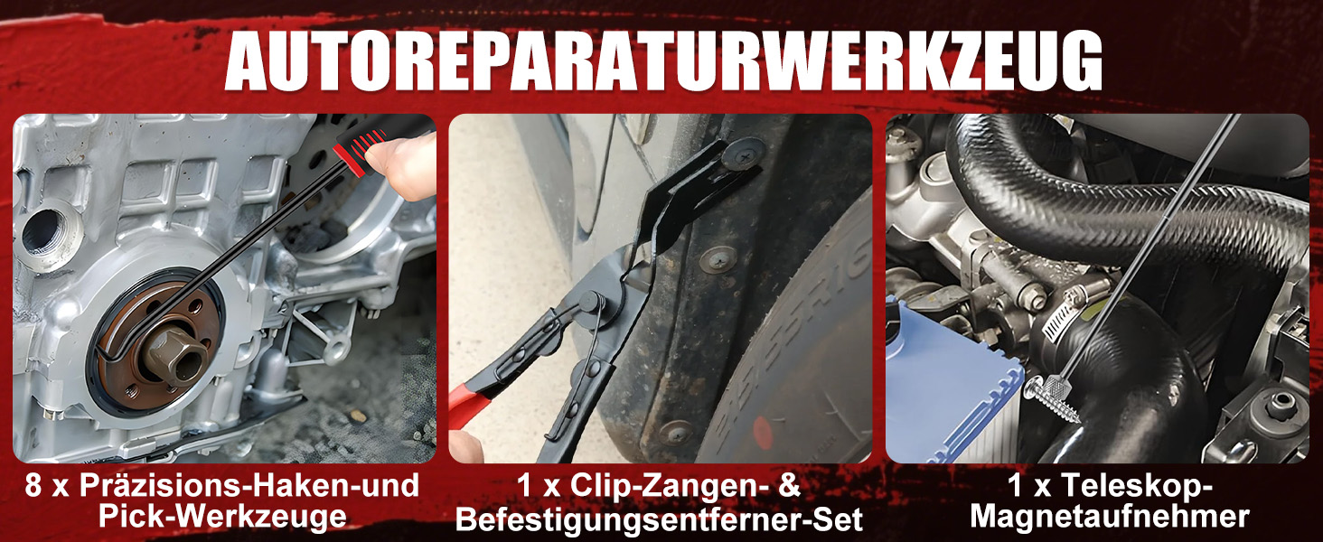 Набір інструментів Sundpey 379 предметів у кейсі з висувним ящиком, універсальний набір для дому та ремонту, червоний (132 предмети)