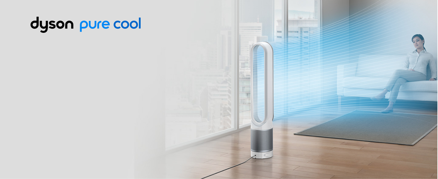Dyson Pure Cool TP00: Очищувач-вентилятор повітря з охолодженням, білий/сріблястий