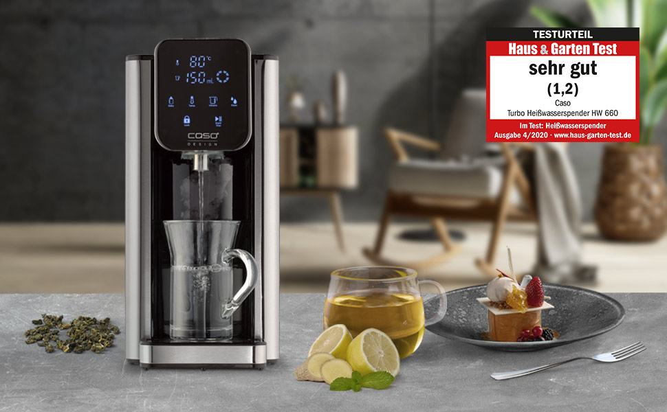 CASO HW 660 Дозатор гарячої води - швидкий нагрів, економія енергії, 8 режимів, для дитячого харчування, з нагадуванням про декальцинацію
