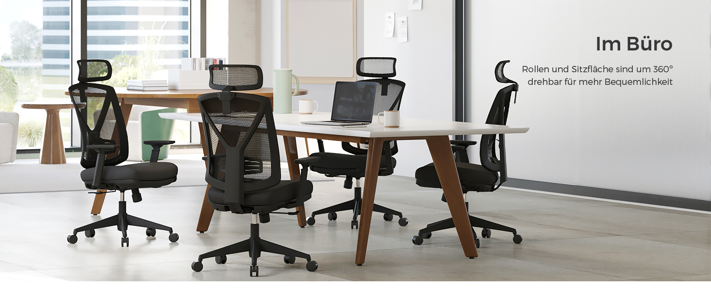 Офісний стілець SONGMICS з підставкою для ніг, ергономічний, з підтримкою попереку, регульованою головою та підлокітниками, регулюванням висоти та функцією гойдання, до 150 кг, чорний OBN61BKV1