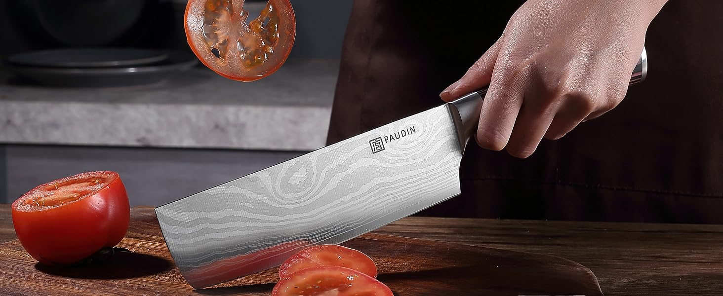 PAUDIN Profi: Набір кухонних ножів з нержавіючої сталі (7 шт.) - професійні, ергономічні, довговічні, для хобі та професійних кухарів