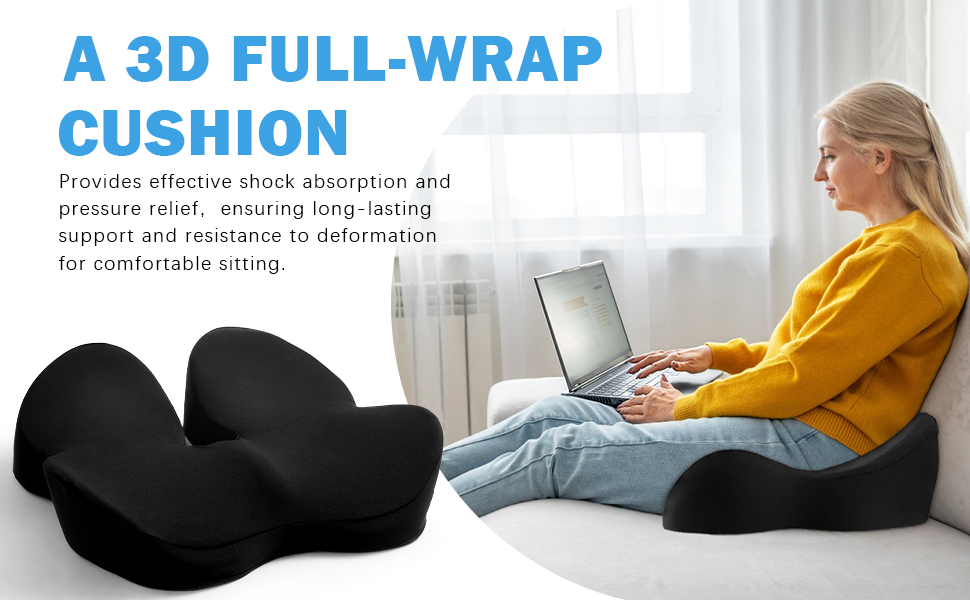 Подушка для офісного крісла Firhuza Memory-Sitzkissen: ергономічна, для полегшення болю в спині та ішіасу, з memory foam