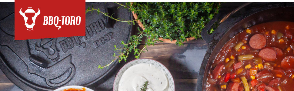 Чавунний казанок BBQ-Toro Dutch Oven Premium Serie 9,0 л (DO9P) без ніжок, підготовлений до використання (preseasoned) з кришкою