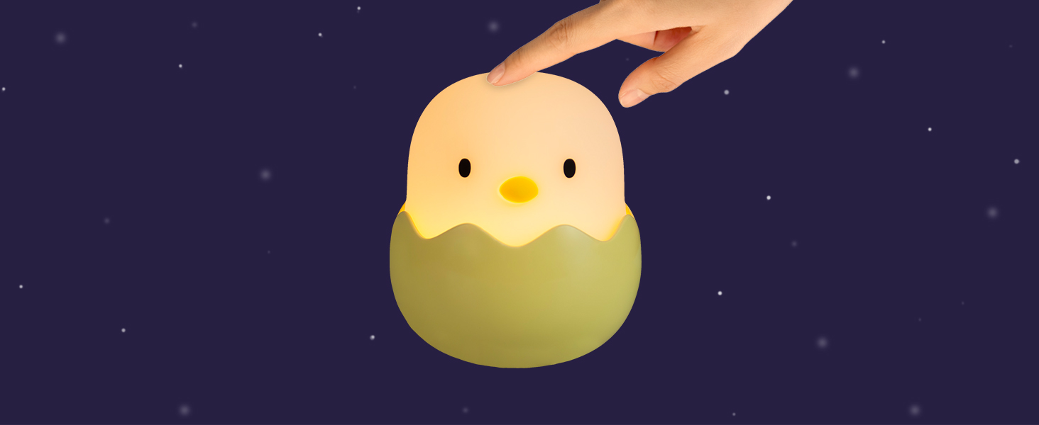 Нічник дитячий LED MegaLight Eggy 3 шт. з USB зарядкою, диммер, безпечний для немовлят