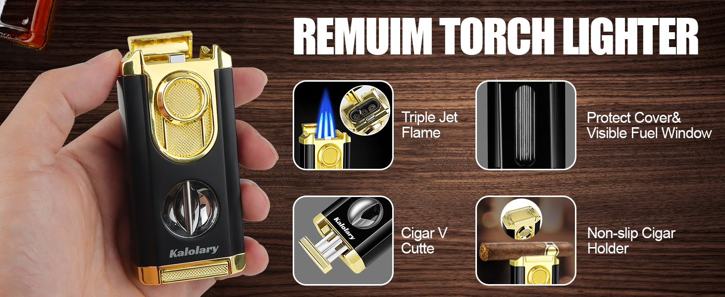 Вишуканий вологомір для сигар Kalolary з різаком, портативний, з кедровою обшивкою, вміщує до 8 сигар, чудовий подарунок для чоловіків (колір: коричневий)